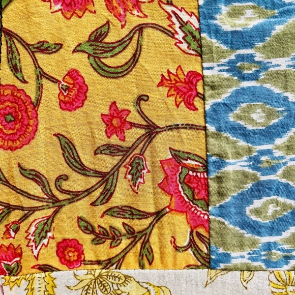 New Vibrant Unique Quilted Colorful Patchwork Tote Bag Sturdy Construction - Picture 12 of 14